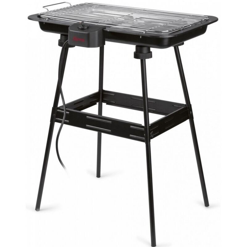 foto del prodotto barbecue elettrico bq21 con piedistallo,2200 w, griglia acciaio inox, termostato regolabile, 51x30cm