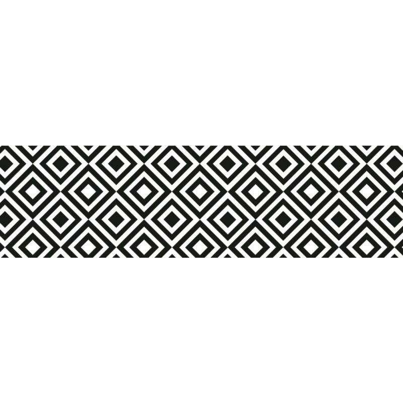 foto del prodotto eurobrico runner in vinile black white, 50x180 cm