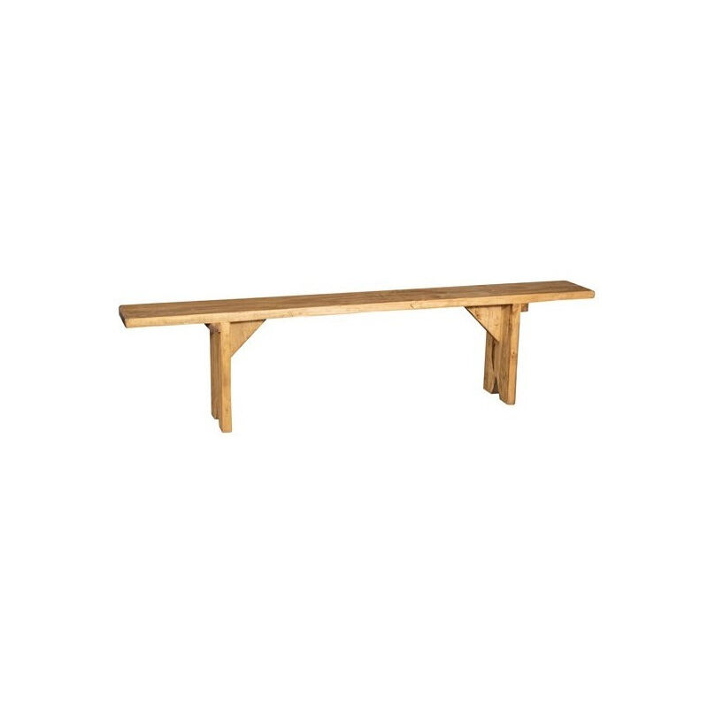 foto del prodotto panca lunga in legno massello da esterno interno solida robusta seduta in legno panca da cucina e giardino made in italy