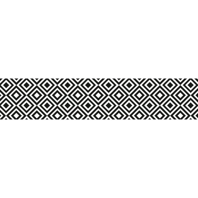 foto del prodotto eurobrico runner in vinile black white, 50x240 cm