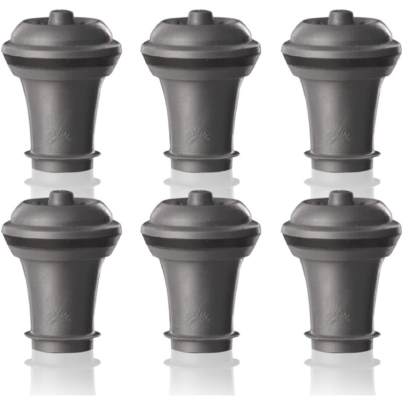 foto del prodotto vacuvin vacu vin 0086341 tappo per bottiglie di vino, 6 pezzi, colore grigio
