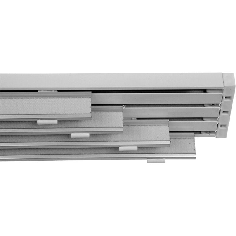 foto del prodotto errebi binario bianco da 250 cm 4 vie per tende a pannello da 70 cm