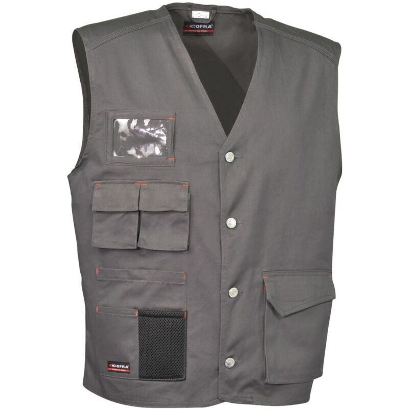 foto del prodotto cofra gilet da lavoro multi tasche nairobi grigio grigio l