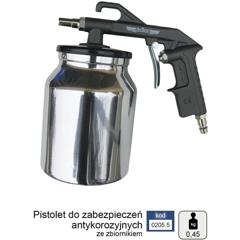 foto del prodotto pneumatyczny pistolet antykorozyjny ze zbiornikiem adler