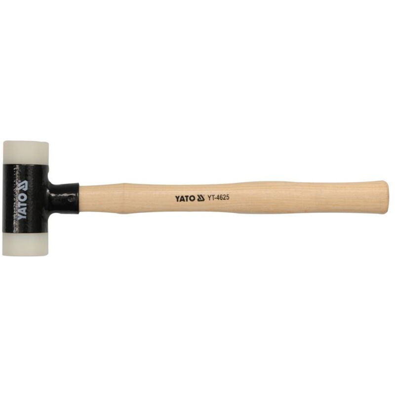 foto del prodotto yato yt 4625 martello martello morbido non rinculo nero, legno