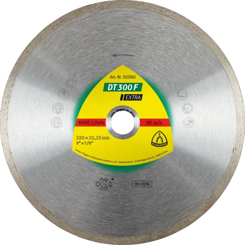 foto del prodotto klingspor tarcza diamentowa pe na 230mm x1,9mm x 22,2mm dt300f, ceramika