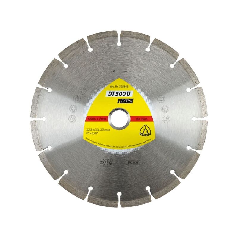 foto del prodotto klingspor tarcza diamentowa segmentowa 125mm x 22,2mm dt300u, beton