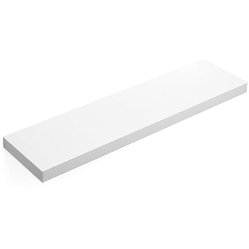 foto del prodotto mensola da muro, mensola da parete, 20 x 80 x 3,8 cm, per portafoto decorazioni, soggiorno studio cucina, bianco classico lws28wt vasagle
