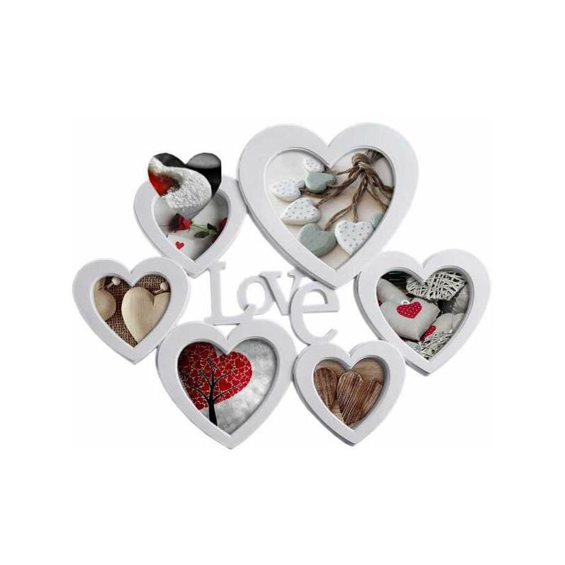 foto del prodotto portafoto multiplo cuore love cm 44x36 d casa