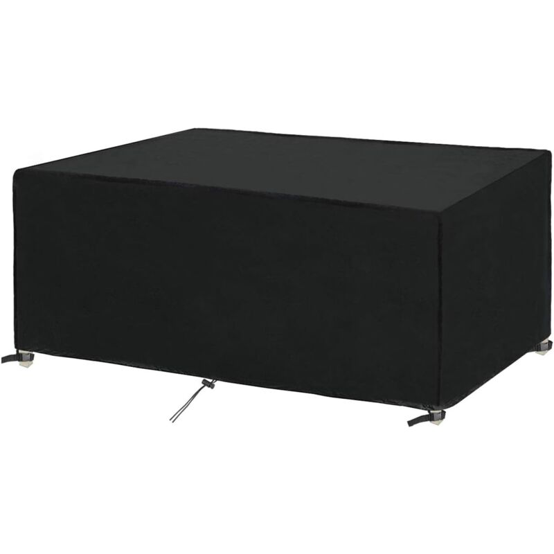 foto del prodotto l h cfcahl copertura per mobili da giardino 180x100x70cm 420d oxford nero copertura per tavolo da giardino rettangolare impermeabile antivento
