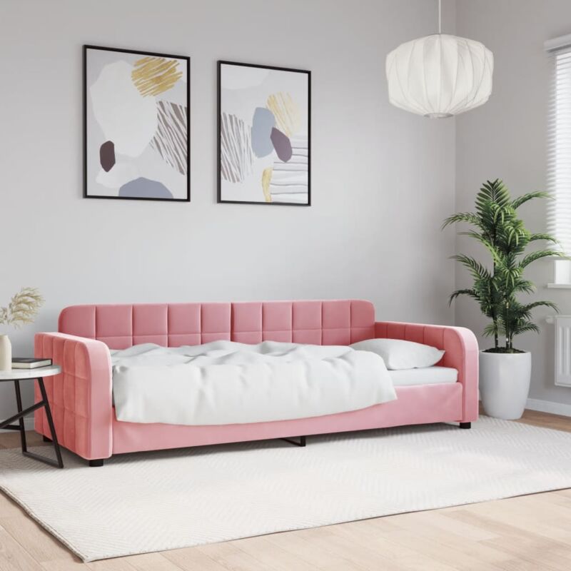 foto del prodotto vidaxl letto da giorno rosa 80x200 cm in velluto