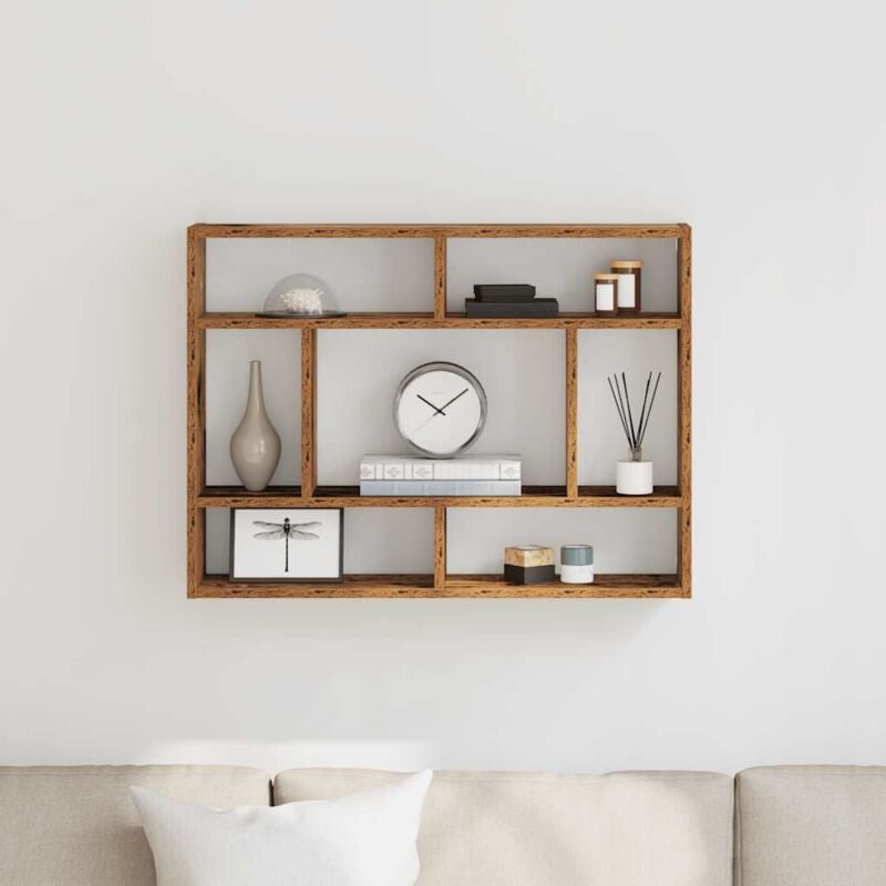 foto del prodotto vidaxl mensola a muro legno antico 75x16x55 cm in legno multistrato