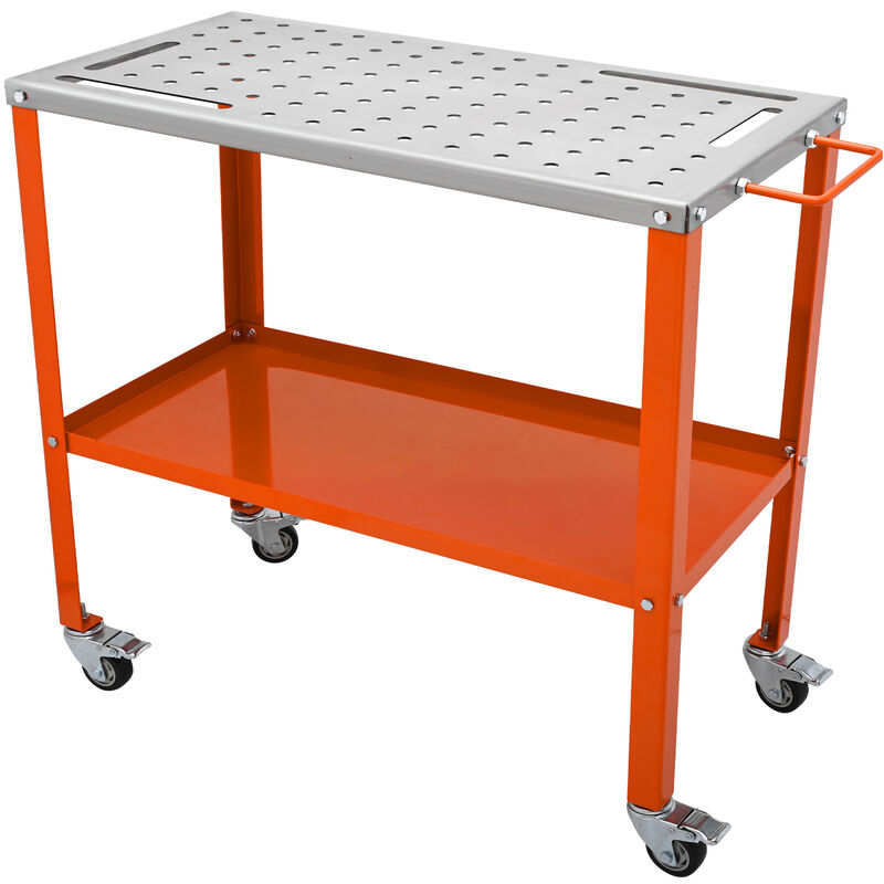 foto del prodotto mophorn vevor tavolo da saldatura lavoro saldatore in acciaio al carbonio capacita carico max. 544kg, banco di lavoro per saldatura 91,4 x 45,7 cm