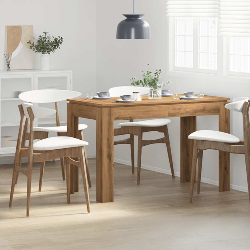 foto del prodotto vidaxl tavolo da pranzo rovere artigianale 120x60x76 cm in truciolato