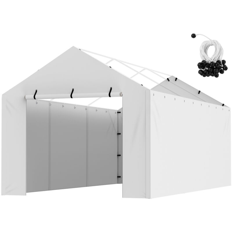 foto del prodotto mophorn vevor parete laterale di ricambio per tenda da auto 10x20ft, telo riparo per tenda da garage impermeabile e protetto dai raggi uv parte