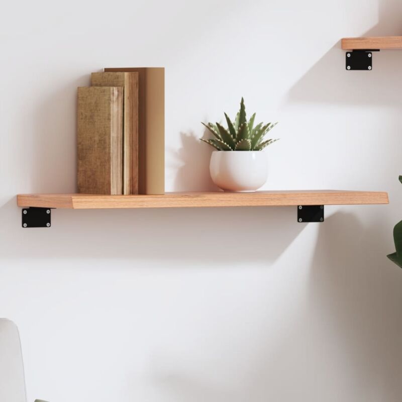 foto del prodotto vidaxl ripiano muro marrone chiaro 60x20x2 cm massello rovere trattato