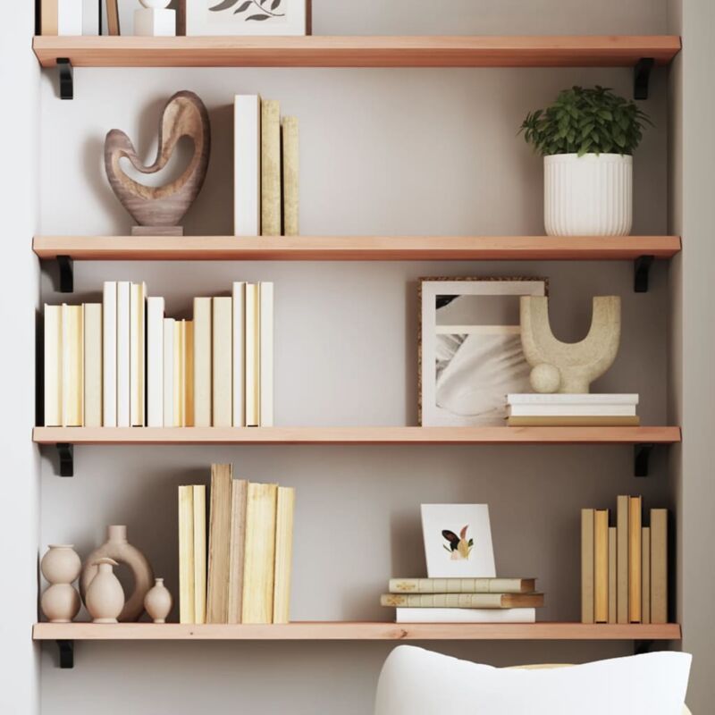 foto del prodotto vidaxl ripiano a parete 100x30x2 cm legno massello rovere non trattato