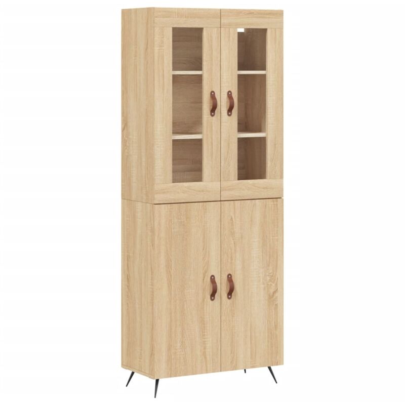 foto del prodotto credenza rovere sonoma 69,5x34x180 cm in legno multistrato vidaxl