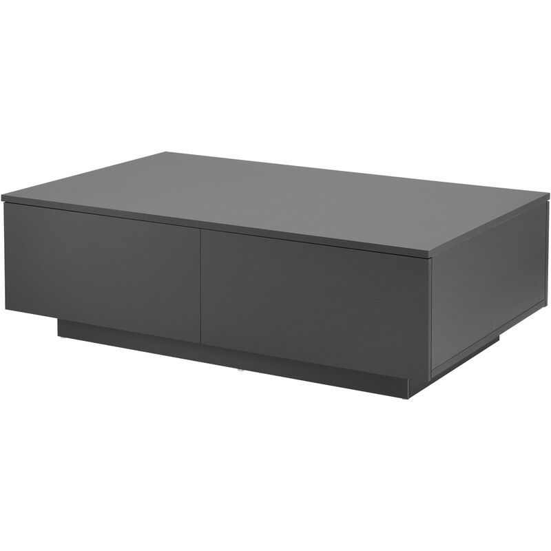 foto del prodotto tavolino da caff a 4 cassetti 95 x 60 x 31 cm tavolino basso da divano salotto soggiorno grigio scuro opaco