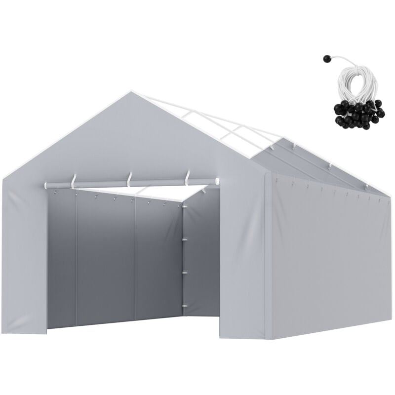 foto del prodotto mophorn vevor tendalino di ricambio per posto auto coperto parete laterale 12 x 20 telo riparatore per tenda da garage, impermeabile, raggi uv