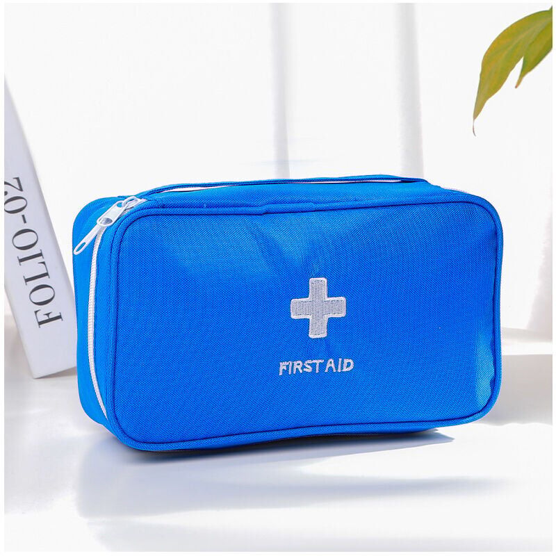 foto del prodotto kit di pronto soccorso da viaggio portatile mini borsa medica borsa medica vuota borsa di stoccaggio, blu