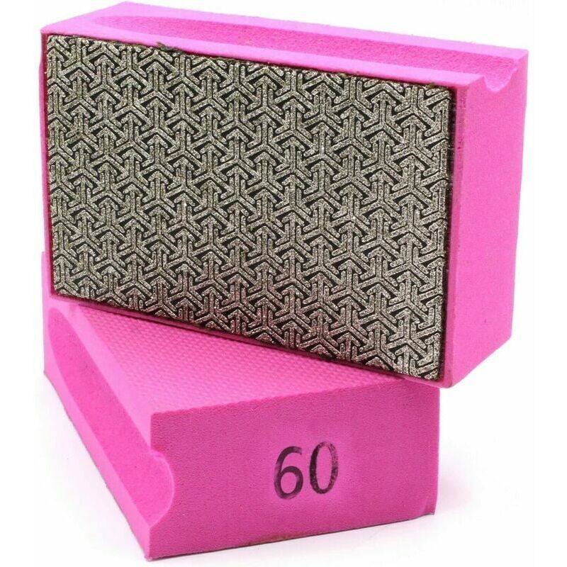 foto del prodotto spugna abrasiva grana 60 levigatrice manuale tampone diamantato per levigare o sbavare piastrelle, ceramica, vetro, marmo, pietra naturale o