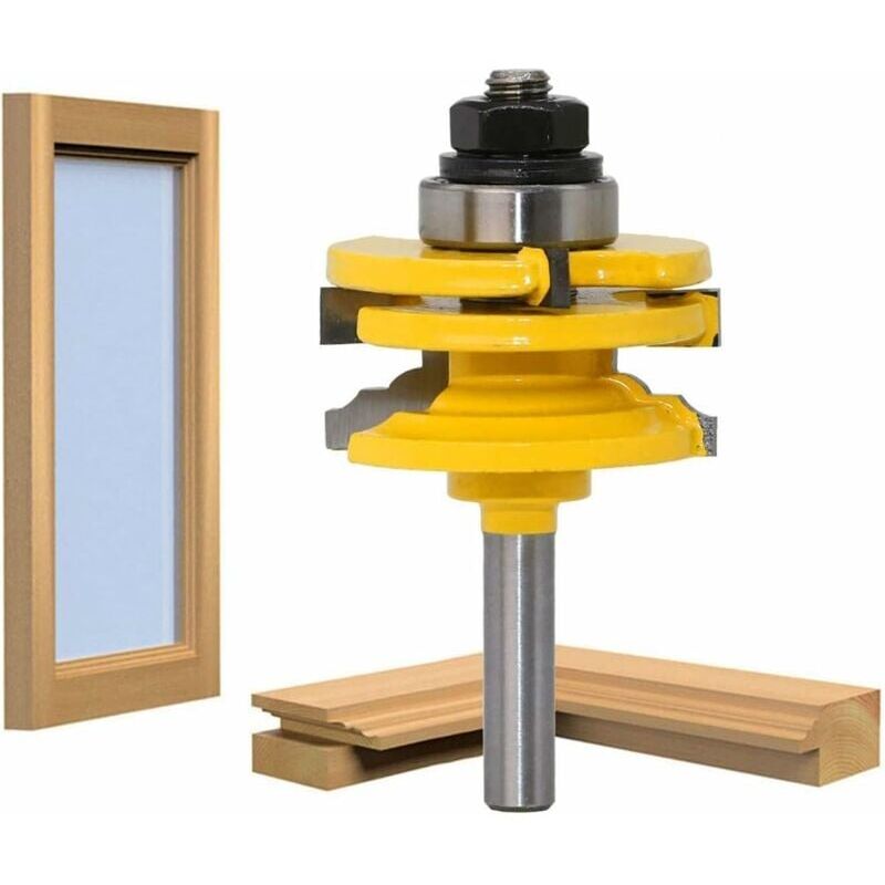 foto del prodotto fresa per lavorazione del legno, fresa per scanalature, fresa per giunti tenone per utensili da taglio del legno, gambo 8 mm, guazhuni