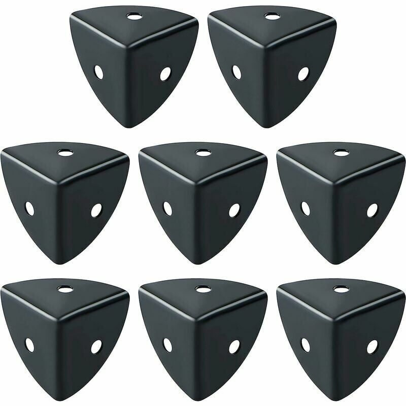 foto del prodotto protezioni per angoli da tavolo, 8 pezzi, protezioni per angoli in alluminio nero per mobili, adatte per la protezione dei mobili, decorazione,