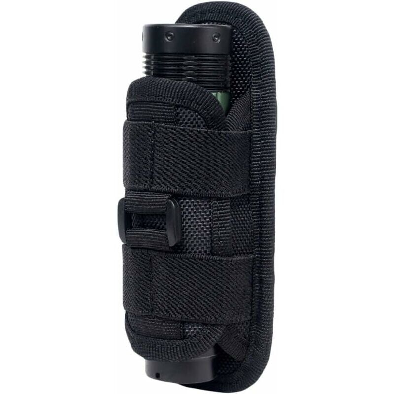 foto del prodotto torcia tattica torcia girevole a 360 gradi fondina per torcia custodia per cintura porta torcia portatile accessori per illuminazione da caccia,