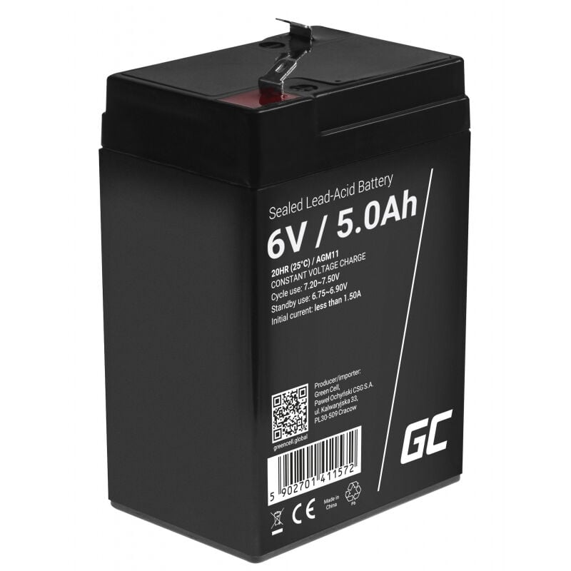 foto del prodotto green cell green batteria di ricambio agm gel 6v 5ah batteria ricaricabile sigillata al piombo senza manutenzione batteria di ricambio per