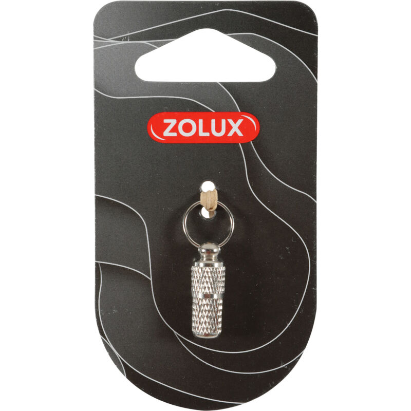 foto del prodotto tubo porta indirizzo metallico per cani e gatti zolux