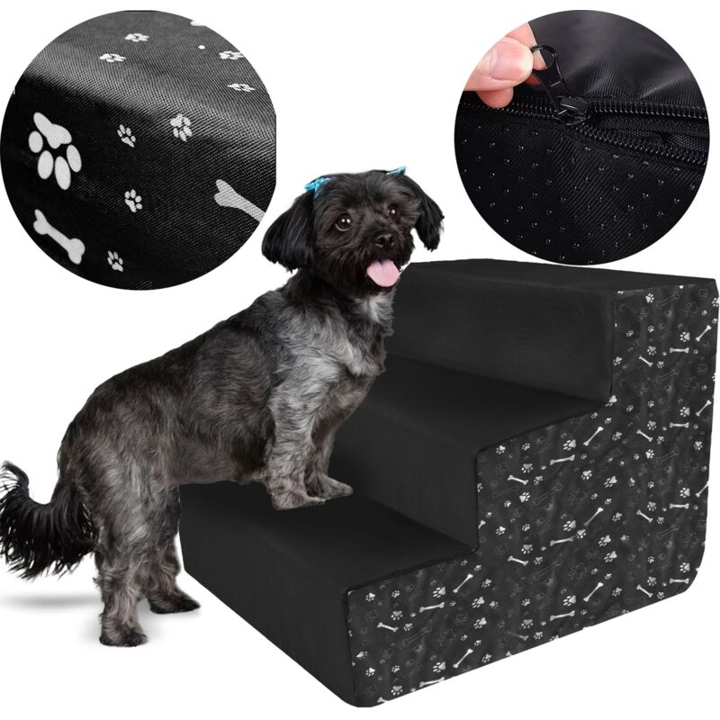 foto del prodotto rea gradini per animali tutumi 342533a black