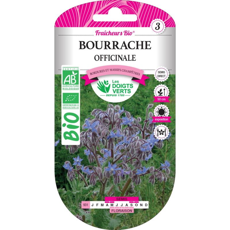 foto del prodotto semi di borragine officinale bio le dita verdi