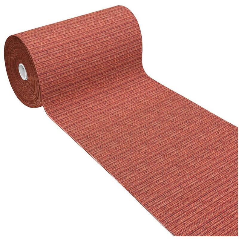 foto del prodotto emmevi mv s.p.a. tappeto cucina tinta unita striato bordato assorbente passatoia casa antiscivolo arancione 54x40 cm