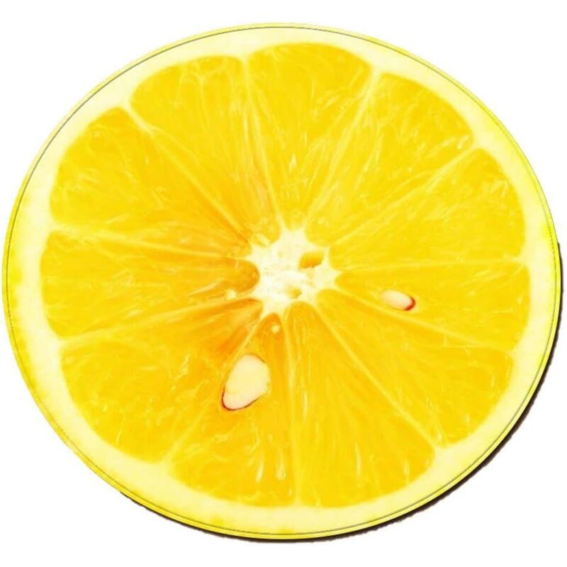 foto del prodotto simpatico zerbino rotondo tappetino da bagno assorbente acqua limone tappetino da bagno tappetino antiscivolo tappetino morbido tappetino da bagno