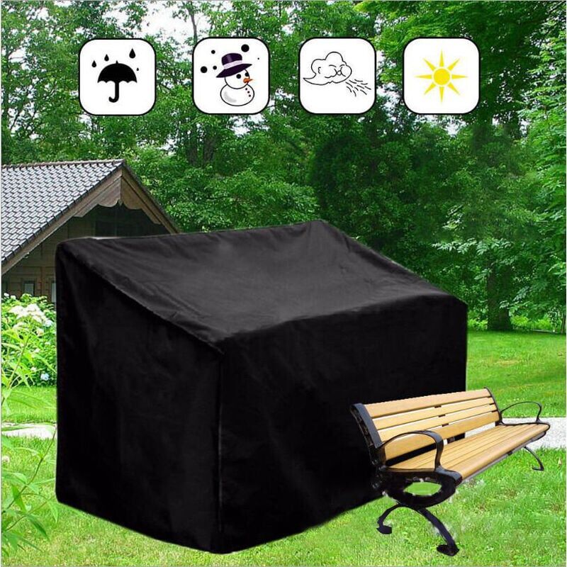 foto del prodotto copertura per panca da giardino esterna, per parco, patio, impermeabile, per tavolo reclinabile, antipolvere, 2 posti, 134x66x89 69 cm