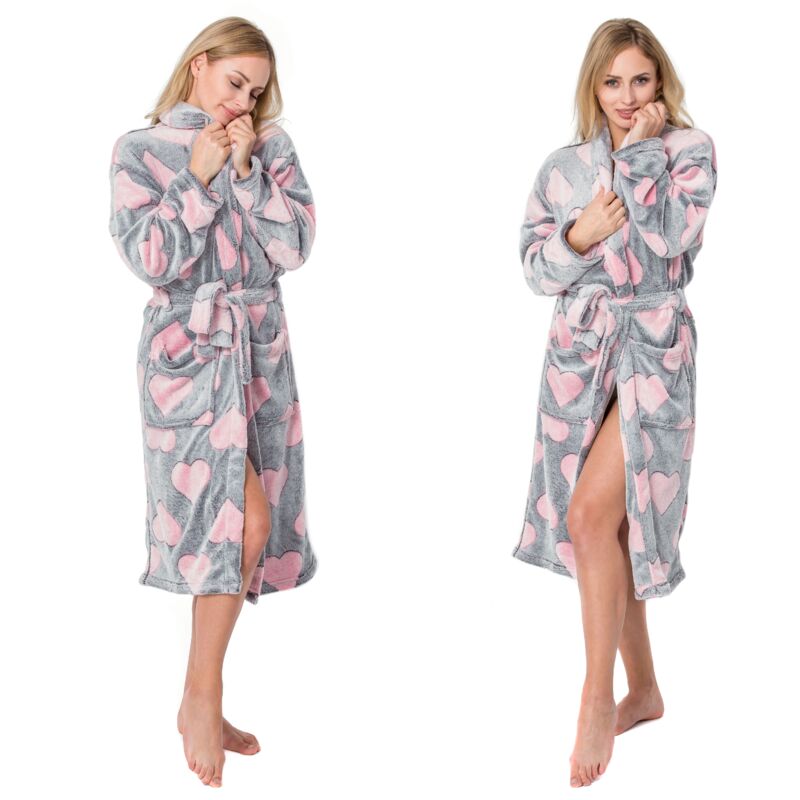 foto del prodotto rea accappatoio tutumi hearts l m women grey