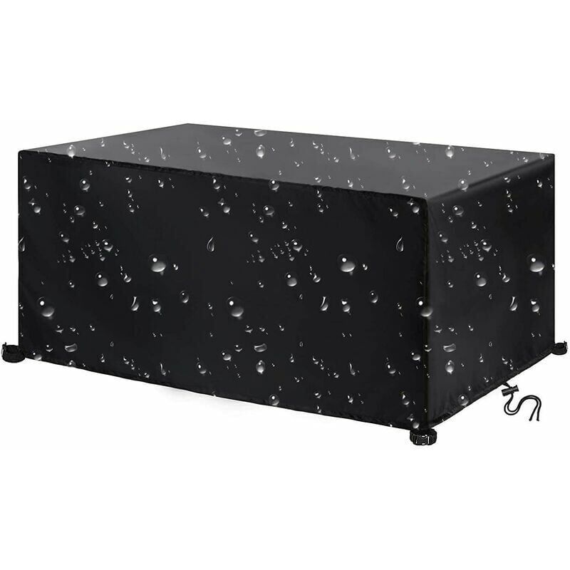 foto del prodotto leju art copertura per mobili da giardino, tessuto oxford 420 protezione da giardino impermeabile antivento anti uv copertura per tavolo rettangolare