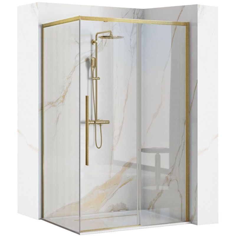 foto del prodotto cabina doccia rea solar 80x100 brush gold