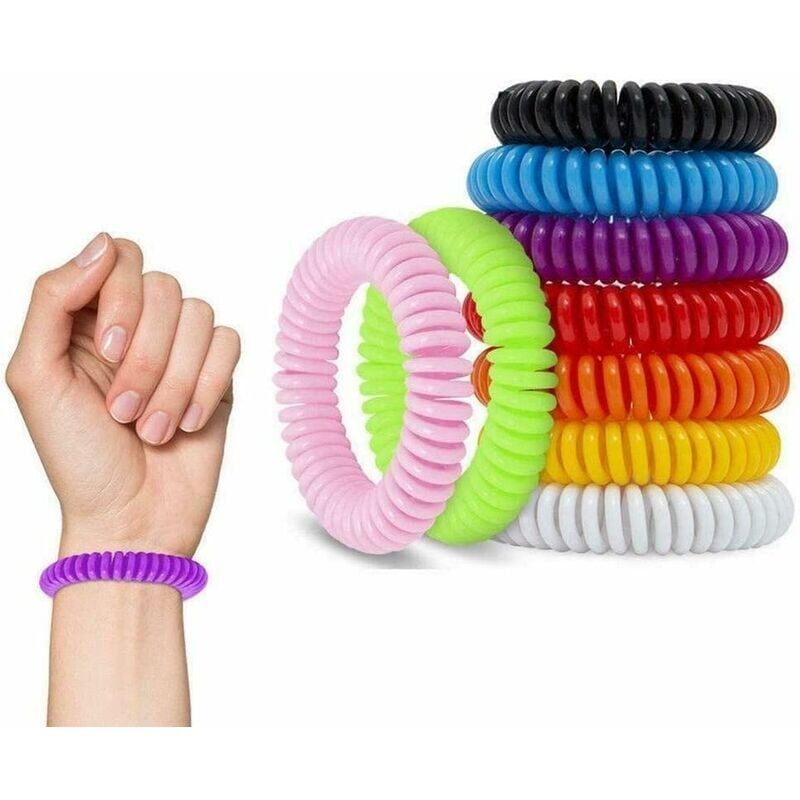 foto del prodotto yesjmn 10 braccialetti anti zanzare repellenti per insetti a spirale naturale
