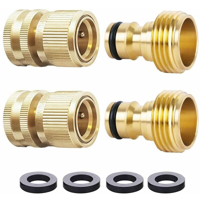 foto del prodotto connettore rapido per tubo da giardino connettore rapido per tubo dell acqua ottone ght pollici connettori per tubo flessibile a sgancio rapido