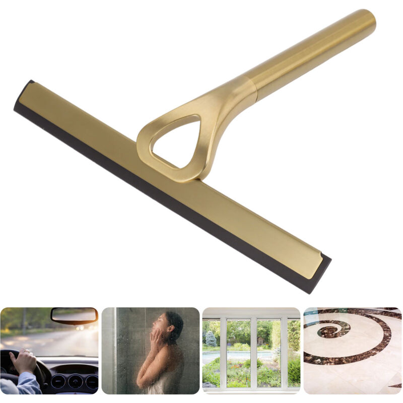 foto del prodotto rapanda raclette de douche en acier inoxydable pour portes en verre, vitres de voiture, salle de bain, miroir de cuisine