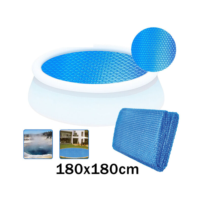 foto del prodotto copertura a bolle rotonda 180 cm per piscina blu rapanda