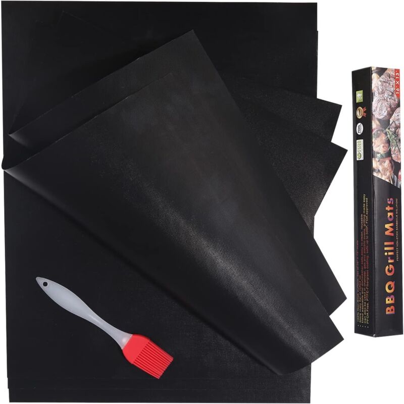 foto del prodotto rapanda utensile per barbecue, tappetino da forno, set di 4 tappetini da forno per barbecue spazzola in silicone forno per barbecue 40 cm33 cm