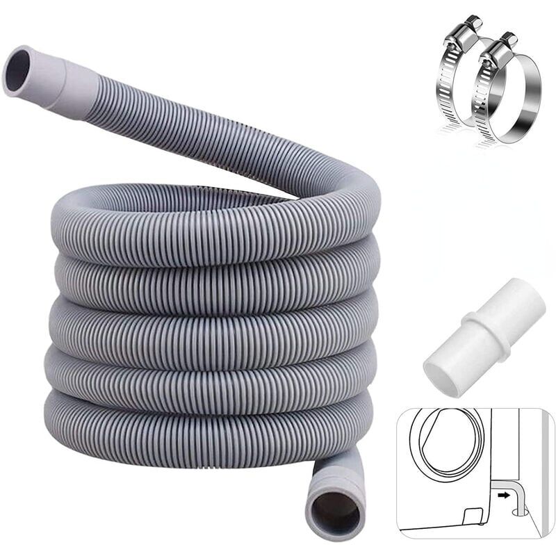 foto del prodotto tubo flessibile di scarico universale da 3 m, prolunga per tubo flessibile per lavastoviglie, tubo flessibile di scarico per lavatrice, tubo