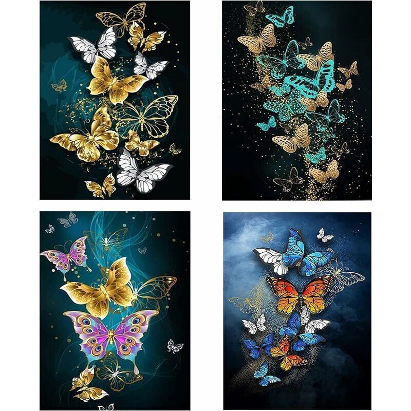 foto del prodotto rapanda pittura diamante 5d, pittura diamante fai da te adulti 4 pezzi kit di pittura immagini kit di pittura set di dipinti 5d artigianali con