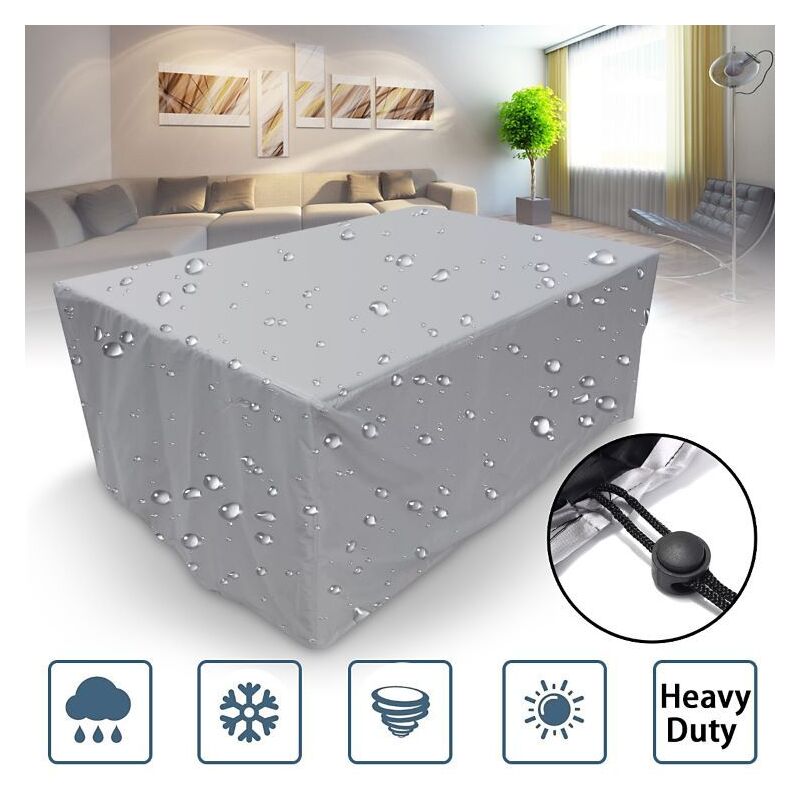 foto del prodotto rapanda housse salon de jardin 140x140x90cm oxford tissu housse de protection pour mobilier housse de table de jardin imperm able de protection