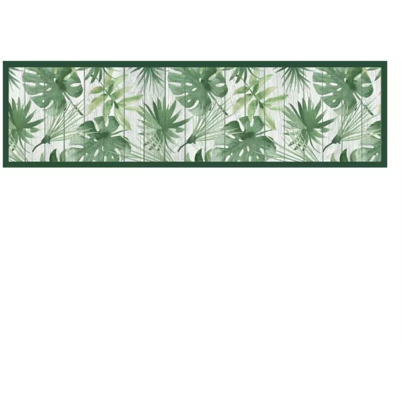 foto del prodotto crearreda passatoia in vinile runner fantasia green tropical , 180x50 cm