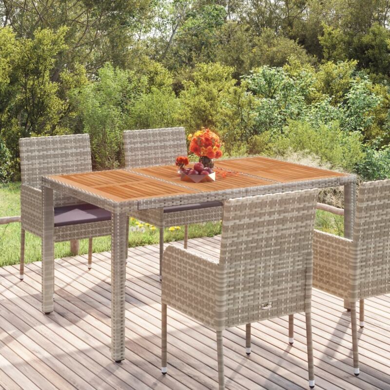 foto del prodotto jinlefu furniture limited tavolo da giardino piano in legno grigio