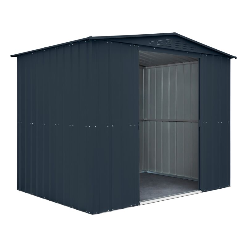 foto del prodotto casetta porta attrezzi da giardino 245x185 cm box in lamiera ripostiglio legnaia